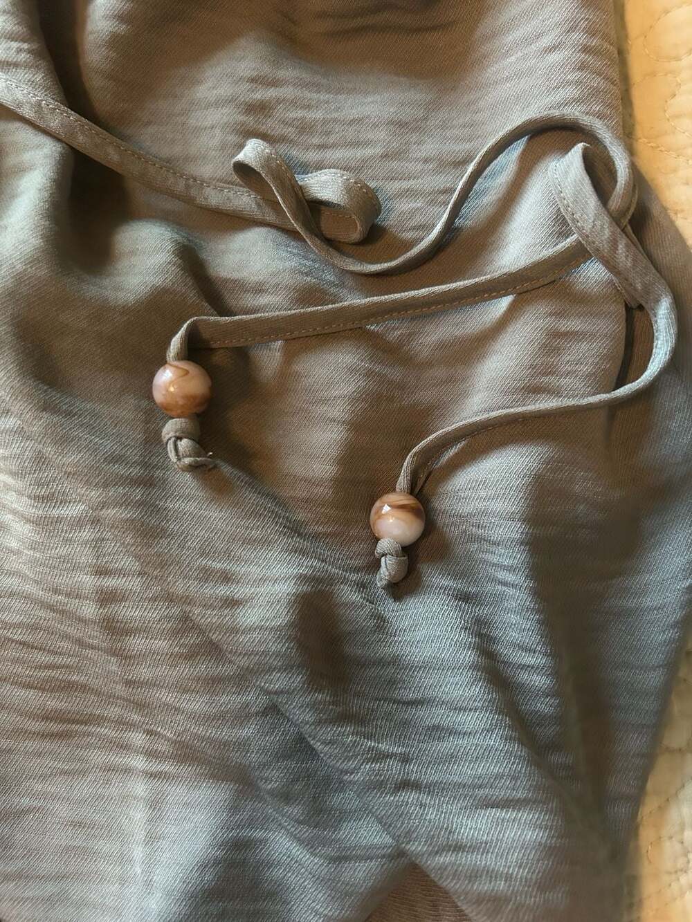 Caché Green Maxi Wrap Skirt with Belt and Marble Accent Beads - Picture 5 of 5